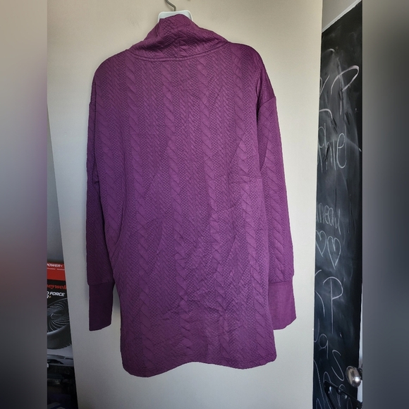 NEW RBX Women's Cowl Neck Sweater in Rich Purple, Size Large - Picture 2 of 5